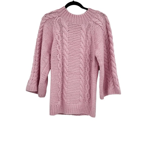 For Love & Lemons Andie Oversized Sweater in Light Pink Size XS NWT - Picture 8 of 12